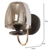 Eliante Modern Wall Lights Mild Steel & Glass Material Brown, Gold & Smoke Finish
