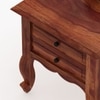 Zander Solid Wood Bedside Table in Brown Finish