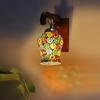 Devansh Solid Wood Electric Wall Light in Brown Colour with Multi Shade Count of 1 Light