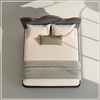 Solara Wave Luxe Queen Size Bed in velvet With Oak wood Frame & Hydraulic Storage