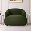 Morgen Boucle Fabric 1 Seater Sofa In Olive Green