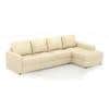 Apollo Compact Sofa (Colour : Cream, Cushion : Soft, Seating Capacity : Right Aligned 3 Seater + Right Aligned Chaise)