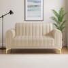 Josbert Velvet 2 Seater Sofa In  Cream Colour