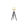Vinnie Off White Cotton & Silk Mix Shade Floor Lamp