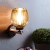 Devansh Metal Electric Wall Light in gold Colour with Lavender Shade Count of 1 Light