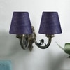 Devansh Metal Electric Wall Light in Antique Gold Colour with Blue Shade Count of 2 Lights