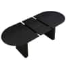 Velin Oval 6 to 8 Seater Extending Solid Wood Pedestal Dining Table Black
