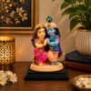 Devotional Eternal Radha Krishna Statue in Multicolor Colour