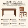 Globally Indian Vihana Solid Sheesham Wood 6 Seater Dining Table Set 6 Chairs Grey