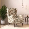 Genoa Fabric Wing Chair In Rustic Palmette Floral Colour