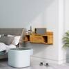 Hexa Red Engineered Wood Wall Mount Dressing Table in Giant Wood and Frosty White Colour