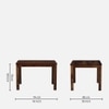 Charlie 4 Seater Dining Set In Teak Finish