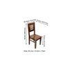 Oliver Sheesham Wood Set of 2 Dining Chairs in Teak Finish
