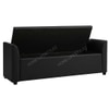 Sibol Leatherette  2 Seater Ottoman Bench with Storage  in Black Color