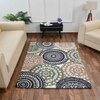 Multicolor Geometric Machine Made Polyester 3 X 5 Feet Carpet 3 X 5 Feet