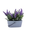 White 1 Pieces Hanging Lavender Artificial Plant With Pot