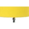 Mansell Yellow Fabric Shade Table Lamp with Natural Wooden Base