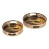 Peacock Serving Tray Set Of 2 In Black Colour