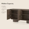 Nura Solid Wood Sideboard In Danish Walnut Finish