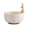 Marble Nut candy  Bowl Brass Antler embedded