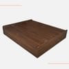 Mavanta Wood King Bed With Box Storage Base Platform Columbian Walnut Brown