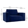 Skult Pull Out Sofa cum Bed in Navy Blue Colour