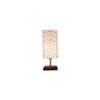 Enjolras Multicolor cotton table lamp with Square Brown Wood Base