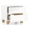 Oslo Engineered Wood Bedside Table in White Finish