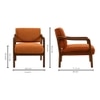 Citrus Boucle Fabric Arm Chair in Orange