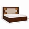 Nayra Solid Wood Compact King Bed Hydraulic Storage Provincial Teak Finish Mattress 72 x 72 Inches