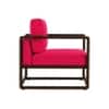 Aura Boucle Fabric Arm Chair in Red Colour