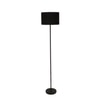 Fionn Black Cotton Floor Lamp with Solid Wood