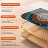 Mandala Flowers Chakra Wall Art Painting Set of 2 with Gold Frame 16 x 24 Inch