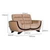 Davos 2 Seater Leatherette Sole in Mushroom Beige Colour