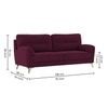 Osbert Velvet 3 Seater Sofa in red wine Color