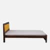 Dhunja Solid Sheesham Wood  King Size  Upholstered  Bed In Provincial Teak Finish