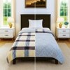 Yellow Geometric 300 Cms Cotton Single Bed Size Comforter From Threads