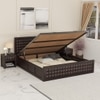 Keaton Sheesham Wood Queen Size Bed In Walnut Finish  With Hydraulic Storage (60 x 78 inches)