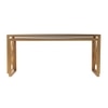 Valentino Black Glass Nesting Coffee Table In Dark Gold Finish