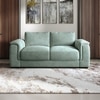 Miles 2 Seater Bamboo Fabric Sofa In Sky Blue Fabric Colour