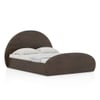 Sora Solid Wood Queen Size Bed With Hydraulic Storage in Dark Chestnut Finish