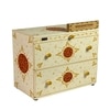 D'Dass Multi Color Mdf and Sheesham Wooden Temple With Cabinet For Pooja