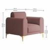 Veniza Velvet 1 Seater Sofa In Peech Colour