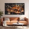 The Castle Decor Ram Mandir Ayodhya Wall Art Set of 5 Digital Painting 27x48 Inch (Style 1)