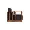 Serra Wooden Sofa - Teak Finish (Smoke Grey)