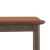 Dane Solid Wood Bench In Danish Walnut Finish with Nappa Tan Leatherette Colour