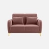 Monly Velvet 2 Seater Sofa Peach Color