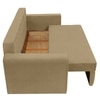 Baruna 2 Seater Velvet Pull Out Sofa Cum Bed with Storage In Beige Color