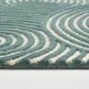 Presto Blue Geometric Hand Tufted Wool Carpet 8X10 Feet