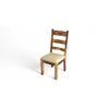 Newport Sheesham Wood   Dining Chair in Jute Beige     TEAK FINISH